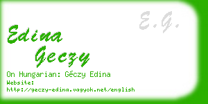 edina geczy business card