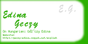 edina geczy business card
